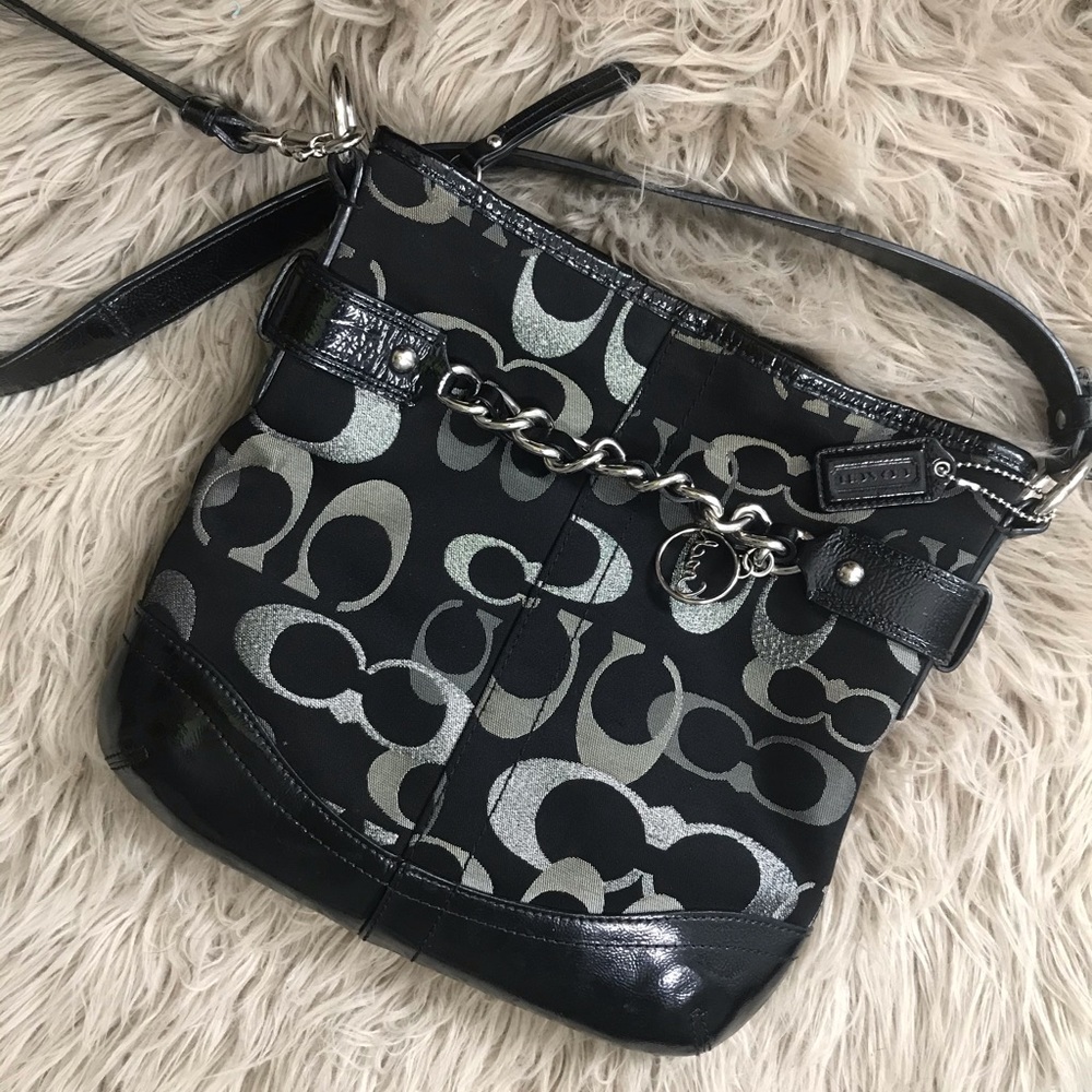Limited Black and Silver Coach Crossbody